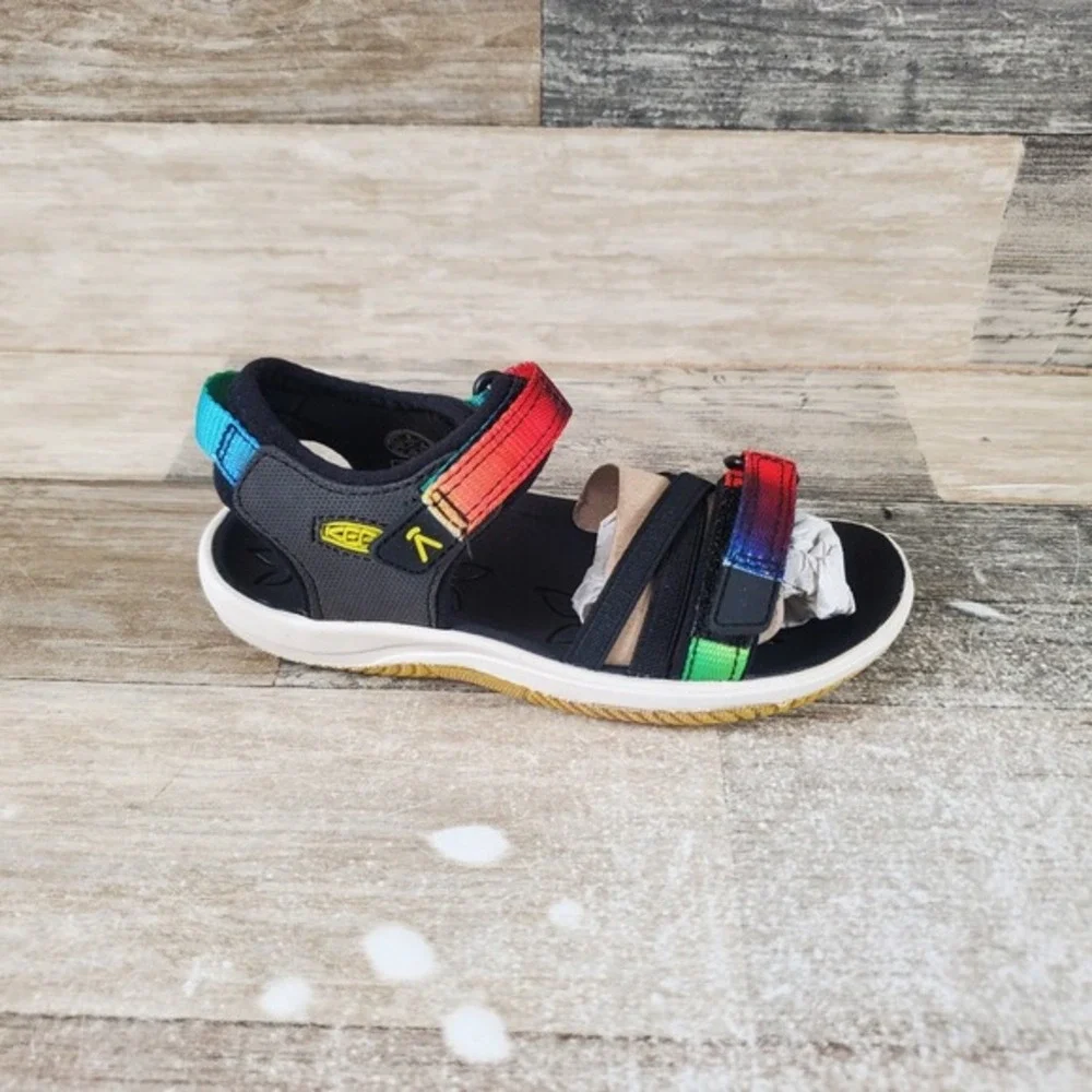 KEEN Verano Kids Sandals Sz 9 Comfort‎ Black Original Tie Dye Open Toe